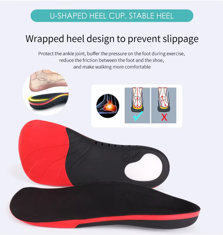 Gel-cushioned 3/4 insoles - best arch support for flat feet with shock absorption